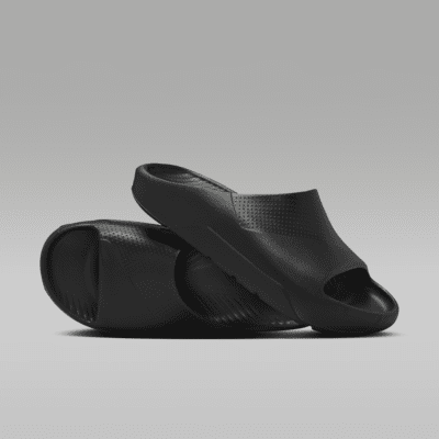 All black jordan slides 2025